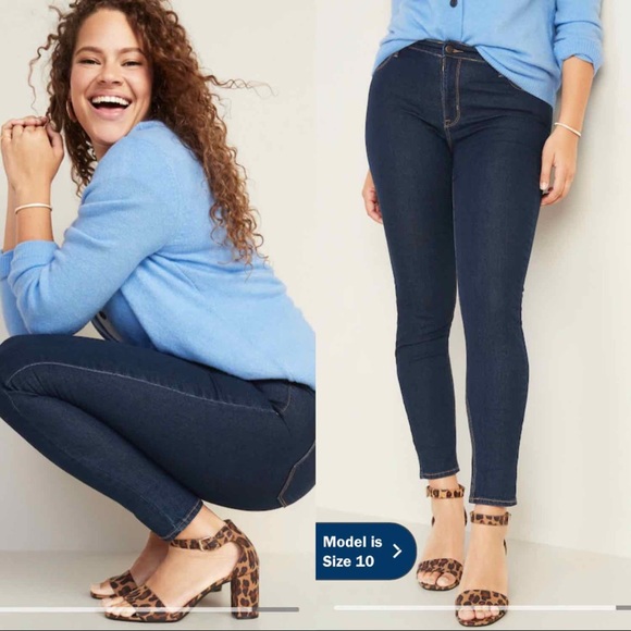 Old Navy Denim - 💥 SPRING CLEANING SALE | NEW Old Navy Mid-Rise Dark-Wash Super Skinnys